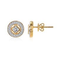 18K IF (D) Diamond Gold Earrings