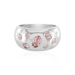 Nigerian Pink Tourmaline Silver Ring (Adela Silber)