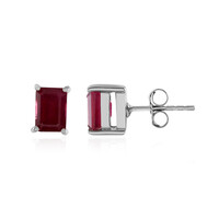 Madagascar Ruby Silver Earrings