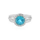 Paraiba Color Topaz Silver Ring