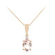 10K AAA Morganite Gold Necklace