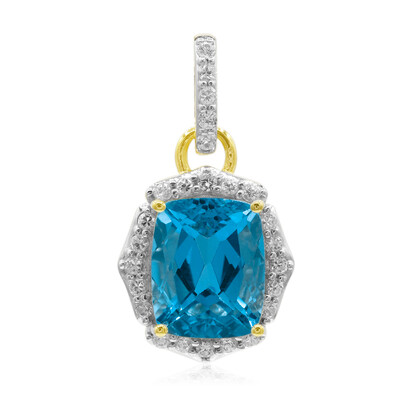 9K London Blue Topaz Gold Pendant (Tenner Diniz)