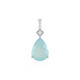 Aqua Chalcedony Silver Pendant