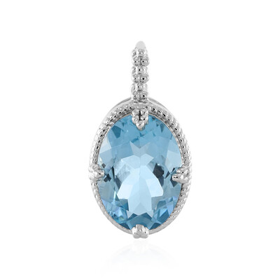 Sky Blue Topaz Silver Pendant