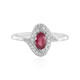 Bemainty Ruby Silver Ring