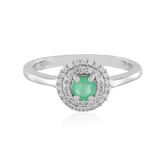 Colombian Emerald Silver Ring