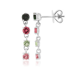 Brazilian Pink Tourmaline Silver Earrings (Pallanova)