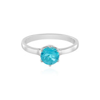 Paraiba Color Topaz Silver Ring