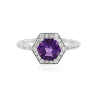 Siberian Amethyst Silver Ring