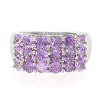 Rose de France Amethyst Silver Ring