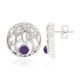 Amethyst Silver Earrings (MONOSONO COLLECTION)