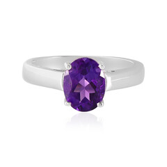 Zambian Amethyst Silver Ring