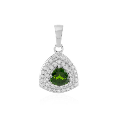 Russian Diopside Silver Pendant