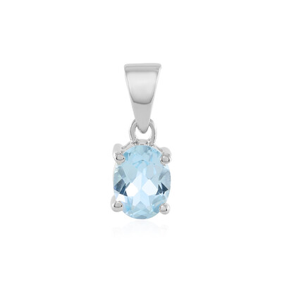 Sky Blue Topaz Silver Pendant