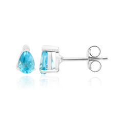 Blue Apatite Silver Earrings