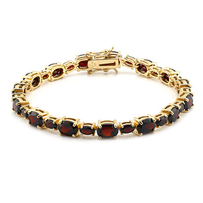 Garnet Silver Bracelet