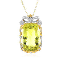 Ouro Verde Quartz Silver Necklace (Gems en Vogue)