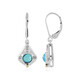 Blue Ethiopian Opal Silver Earrings (Granulieren)