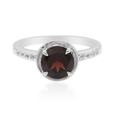 Mozambique Garnet Silver Ring