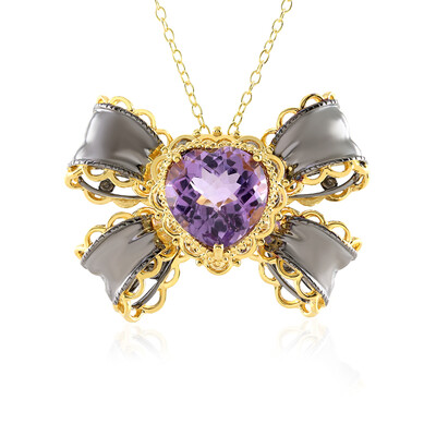 Rose de France Amethyst Silver Necklace (Gems en Vogue)