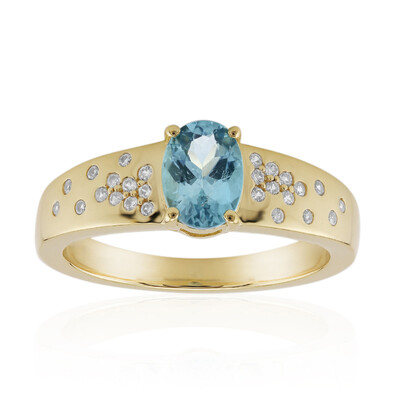 9K Teal Tourmaline Gold Ring (Mark Kaufman)