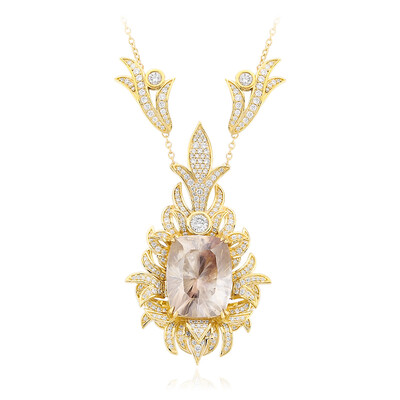 18K Namibian Cerussite Gold Necklace (de Melo)