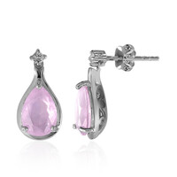 Purple Pastel Quartz Silver Earrings