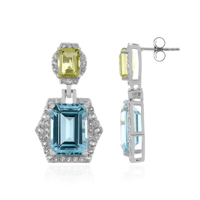 Sky Blue Topaz Silver Earrings