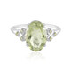 Green Amethyst Silver Ring