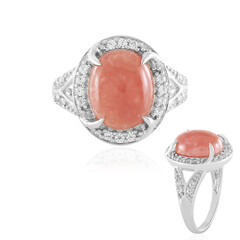 Rhodochrosite Silver Ring