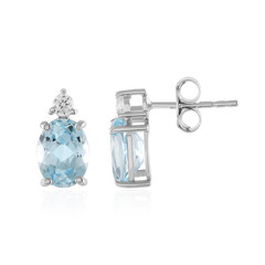 Sky Blue Topaz Silver Earrings