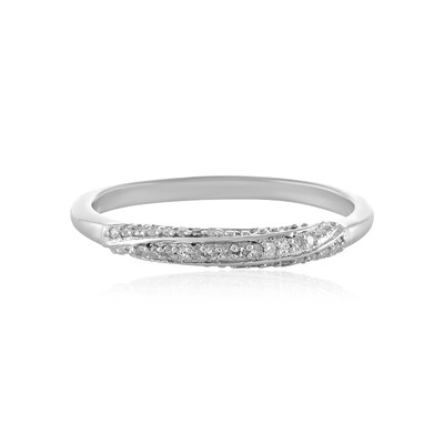 I2 (I) Diamond Silver Ring