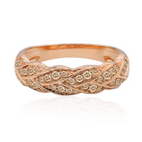 9K SI1 Argyle Rose De France Diamond Gold Ring