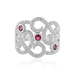 Rubellite Silver Ring (de Melo)