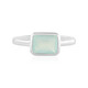 Aqua Chalcedony Silver Ring