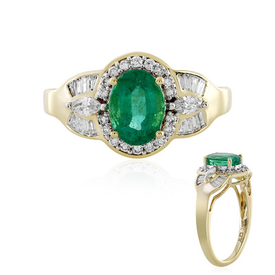 18K AAA Zambian Emerald Gold Ring (D'vyere)