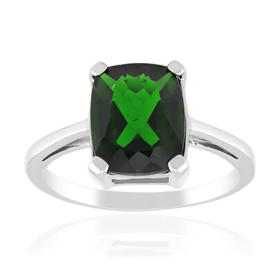 Russian Diopside Silver Ring