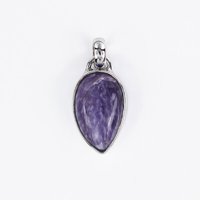 Charoite Silver Pendant