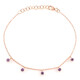 Rose de France Amethyst Silver Bracelet