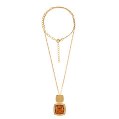 Cognac Baltic Amber Silver Necklace