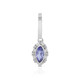 Unheated Tanzanite Silver Pendant