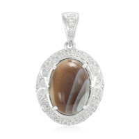 Botswana Agate Silver Pendant