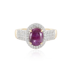 14K Karnataka Star Ruby Gold Ring (SUHANA)