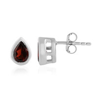 Mozambique Garnet Silver Earrings