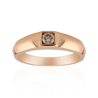 9K SI1 Argyle Rose De France Diamond Gold Ring