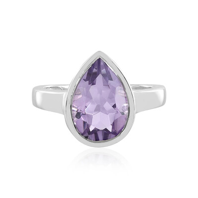 Rose de France Amethyst Silver Ring (MONOSONO COLLECTION)