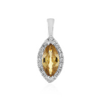 Yellow Zircon Silver Pendant