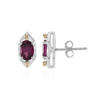 Rhodolite Silver Earrings (Granulieren)