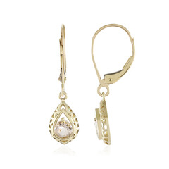 9K AAA Madagascan Morganite Gold Earrings (Ornaments by de Melo)