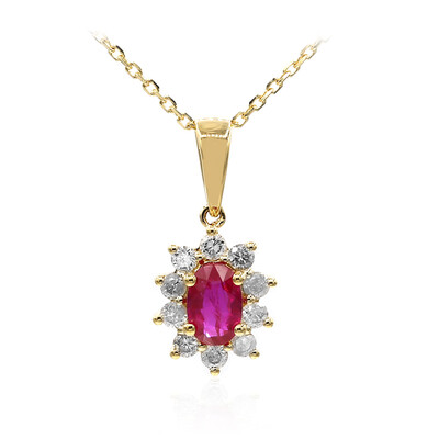 18K AAA Mozambique Ruby Gold Necklace (CIRARI)